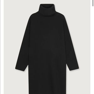 Oak + Fort black oversized turtleneck dress